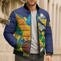 Custom Rugby Saint Vincent and the Grenadines Bomber Puffer Jacket Go SVG Amazona Guildingii - Wonder Print Shop