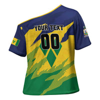 Custom Rugby Saint Vincent and the Grenadines Cross Shoulder Shirt Go SVG Amazona Guildingii - Wonder Print Shop