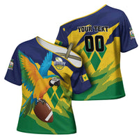 Custom Rugby Saint Vincent and the Grenadines Cross Shoulder Shirt Go SVG Amazona Guildingii - Wonder Print Shop
