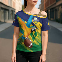 Custom Rugby Saint Vincent and the Grenadines Cross Shoulder Shirt Go SVG Amazona Guildingii - Wonder Print Shop