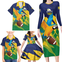 Custom Rugby Saint Vincent and the Grenadines Family Matching Long Sleeve Bodycon Dress and Hawaiian Shirt Go SVG Amazona Guildingii - Wonder Print Shop