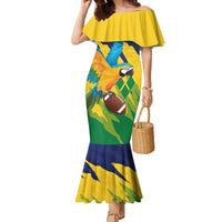 Custom Rugby Saint Vincent and the Grenadines Family Matching Mermaid Dress and Hawaiian Shirt Go SVG Amazona Guildingii - Wonder Print Shop