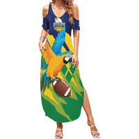Custom Rugby Saint Vincent and the Grenadines Family Matching Summer Maxi Dress and Hawaiian Shirt Go SVG Amazona Guildingii - Wonder Print Shop