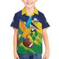 Custom Rugby Saint Vincent and the Grenadines Family Matching Tank Maxi Dress and Hawaiian Shirt Go SVG Amazona Guildingii - Wonder Print Shop