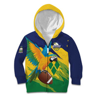 Custom Rugby Saint Vincent and the Grenadines Kid Hoodie Go SVG Amazona Guildingii - Wonder Print Shop