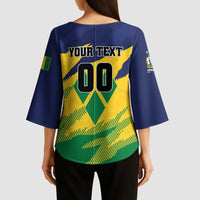 Custom Rugby Saint Vincent and the Grenadines Kimono Sleeve Blouse Go SVG Amazona Guildingii - Wonder Print Shop