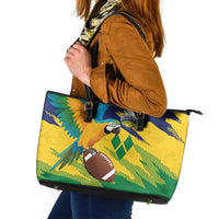Rugby Saint Vincent and the Grenadines Leather Tote Bag Go SVG Amazona Guildingii - Wonder Print Shop