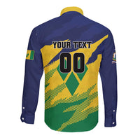 Custom Rugby Saint Vincent and the Grenadines Long Sleeve Button Shirt Go SVG Amazona Guildingii - Wonder Print Shop