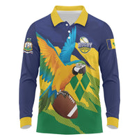 Custom Rugby Saint Vincent and the Grenadines Long Sleeve Polo Shirt Go SVG Amazona Guildingii - Wonder Print Shop