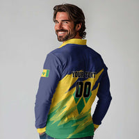 Custom Rugby Saint Vincent and the Grenadines Long Sleeve Polo Shirt Go SVG Amazona Guildingii - Wonder Print Shop