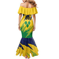 Custom Rugby Saint Vincent and the Grenadines Mermaid Dress Go SVG Amazona Guildingii - Wonder Print Shop