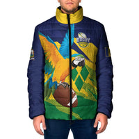 Custom Rugby Saint Vincent and the Grenadines Padded Jacket Go SVG Amazona Guildingii - Wonder Print Shop