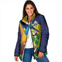 Custom Rugby Saint Vincent and the Grenadines Padded Jacket Go SVG Amazona Guildingii - Wonder Print Shop