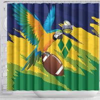 Rugby Saint Vincent and the Grenadines Shower Curtain Go SVG Amazona Guildingii - Wonder Print Shop