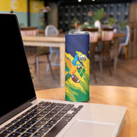 Custom Rugby Saint Vincent and the Grenadines Skinny Tumbler Go SVG Amazona Guildingii - Wonder Print Shop