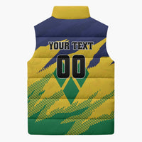 Custom Rugby Saint Vincent and the Grenadines Sleeveless Puffer Jacket Go SVG Amazona Guildingii - Wonder Print Shop