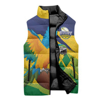 Custom Rugby Saint Vincent and the Grenadines Sleeveless Puffer Jacket Go SVG Amazona Guildingii - Wonder Print Shop