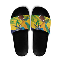 Rugby Saint Vincent and the Grenadines Slide Sandals Go SVG Amazona Guildingii - Wonder Print Shop