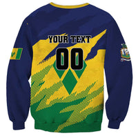 Custom Rugby Saint Vincent and the Grenadines Sweatshirt Go SVG Amazona Guildingii - Wonder Print Shop