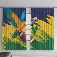 Rugby Saint Vincent and the Grenadines Window Curtain Go SVG Amazona Guildingii - Wonder Print Shop