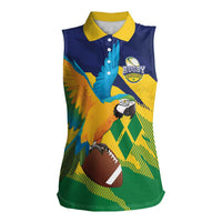 Custom Rugby Saint Vincent and the Grenadines Women Sleeveless Polo Shirt Go SVG Amazona Guildingii - Wonder Print Shop