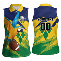 Custom Rugby Saint Vincent and the Grenadines Women Sleeveless Polo Shirt Go SVG Amazona Guildingii - Wonder Print Shop
