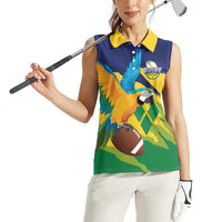 Custom Rugby Saint Vincent and the Grenadines Women Sleeveless Polo Shirt Go SVG Amazona Guildingii - Wonder Print Shop