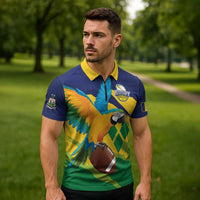 Custom Rugby Saint Vincent and the Grenadines Zipper Polo Shirt Go SVG Amazona Guildingii - Wonder Print Shop