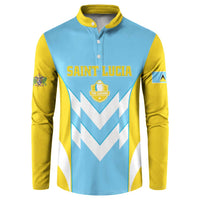 Custom Rugby Saint Lucia Button Sweatshirt The Lucian Go Champion - Wonder Print Shop