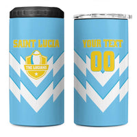 Custom Rugby Saint Lucia 4 in 1 Can Cooler Tumbler The Lucian Go Champion - Wonder Print Shop