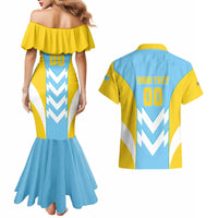 Custom Rugby Saint Lucia Couples Matching Mermaid Dress and Hawaiian Shirt The Lucian Go Champion - Wonder Print Shop