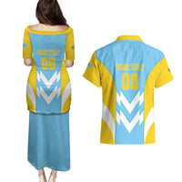 Custom Rugby Saint Lucia Couples Matching Puletasi and Hawaiian Shirt The Lucian Go Champion - Wonder Print Shop