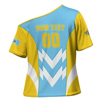 Custom Rugby Saint Lucia Cross Shoulder Shirt The Lucian Go Champion - Wonder Print Shop