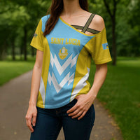 Custom Rugby Saint Lucia Cross Shoulder Shirt The Lucian Go Champion - Wonder Print Shop