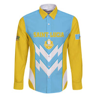 Custom Rugby Saint Lucia Family Matching Off Shoulder Short Dress and Hawaiian Shirt The Lucian Go Champion - Wonder Print Shop