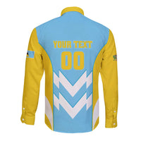 Custom Rugby Saint Lucia Long Sleeve Button Shirt The Lucian Go Champion - Wonder Print Shop