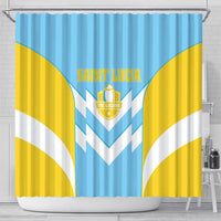 Rugby Saint Lucia Shower Curtain The Lucian Go Champion - Wonder Print Shop