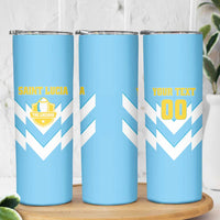 Custom Rugby Saint Lucia Skinny Tumbler The Lucian Go Champion - Wonder Print Shop
