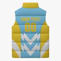 Custom Rugby Saint Lucia Sleeveless Puffer Jacket The Lucian Go Champion - Wonder Print Shop