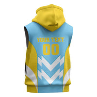 Custom Rugby Saint Lucia Sleeveless Zip Hoodie The Lucian Go Champion - Wonder Print Shop