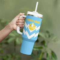 Custom Rugby Saint Lucia Tumbler With Handle The Lucian Go Champion - Wonder Print Shop