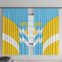 Rugby Saint Lucia Window Curtain The Lucian Go Champion - Wonder Print Shop