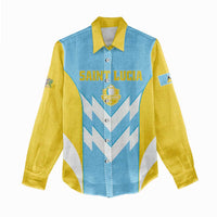 Custom Rugby Saint Lucia Women Casual Shirt The Lucian Go Champion - Wonder Print Shop