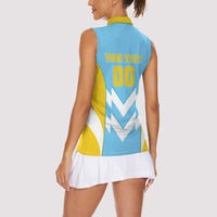 Custom Rugby Saint Lucia Women Sleeveless Polo Shirt The Lucian Go Champion - Wonder Print Shop