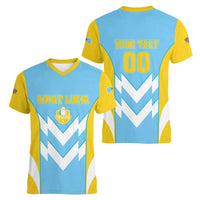 Custom Rugby Saint Lucia Women V-Neck T-Shirt The Lucian Go Champion - Wonder Print Shop