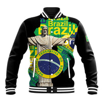 Personalized Brazil Christ the Redeemer Baseball Jacket Brasil Map Unique Stylized - Wonder Print Shop