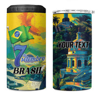 Personalized Brazil Sete de Setembro 4 in 1 Can Cooler Tumbler Brasil Rio de Janeiro Art Style - Wonder Print Shop