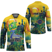 Personalized Brazil Sete de Setembro Hockey Jersey Brasil Rio de Janeiro Art Style - Wonder Print Shop