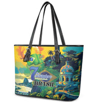 Brazil Sete de Setembro Leather Tote Bag Brasil Rio de Janeiro Art Style - Wonder Print Shop