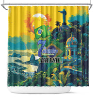 Brazil Sete de Setembro Shower Curtain Brasil Rio de Janeiro Art Style - Wonder Print Shop